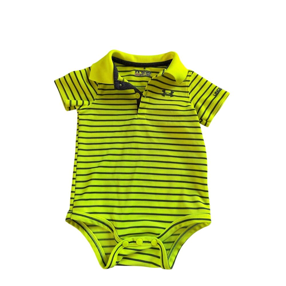 Under Armour Baby Boys Neon Stripe Polo Bodysuit